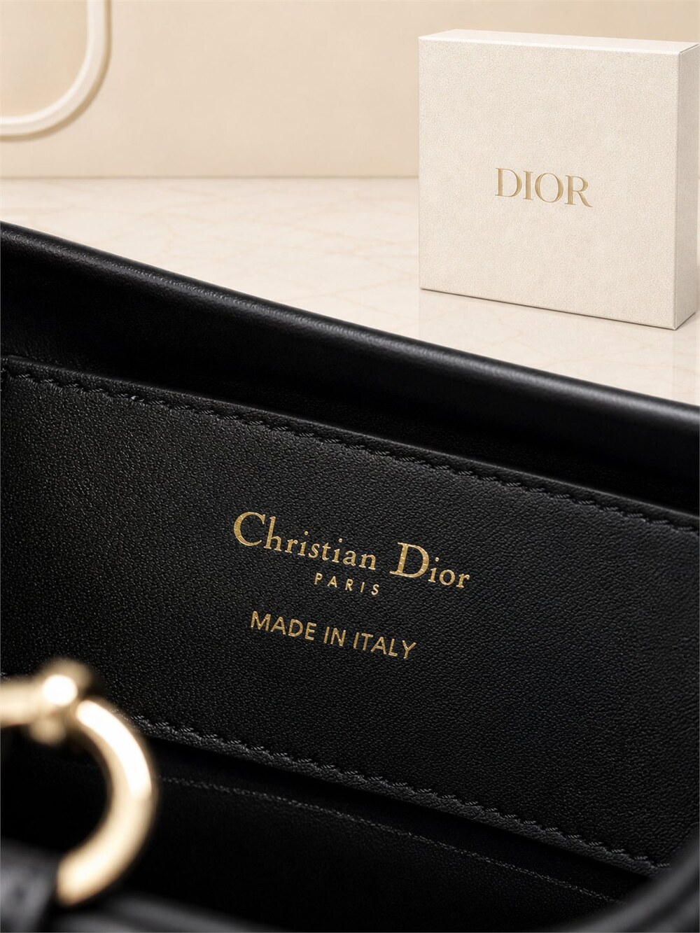 Dior Toujours Mini Vertical Black Cannage Leather Tote Bag - Picture 9 of 9